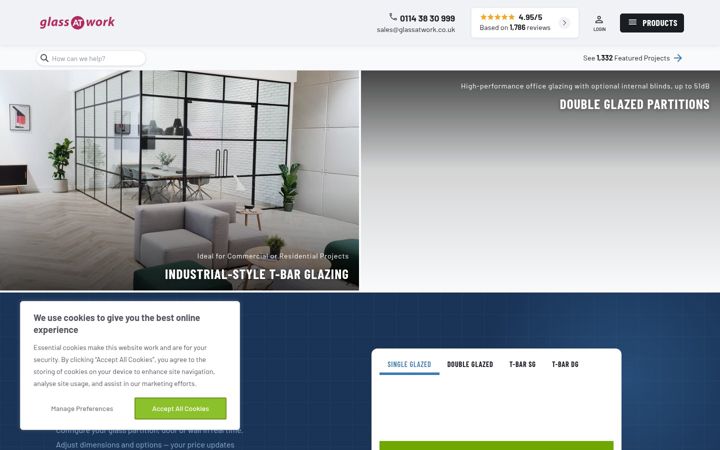 Screenshot of glassatwork.co.uk
