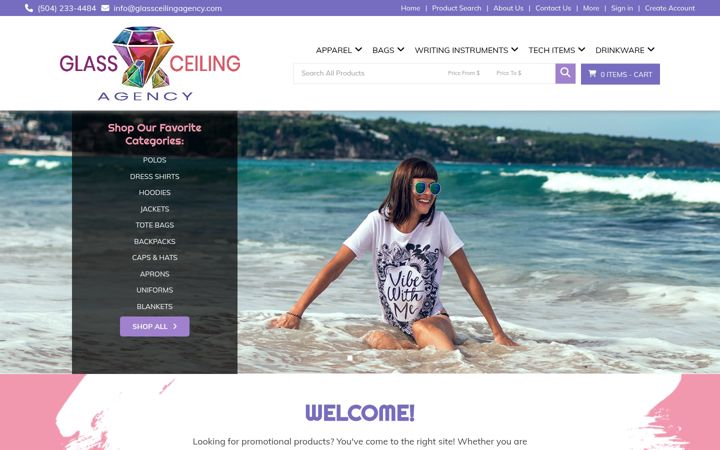 Screenshot of glassceilingagency.com