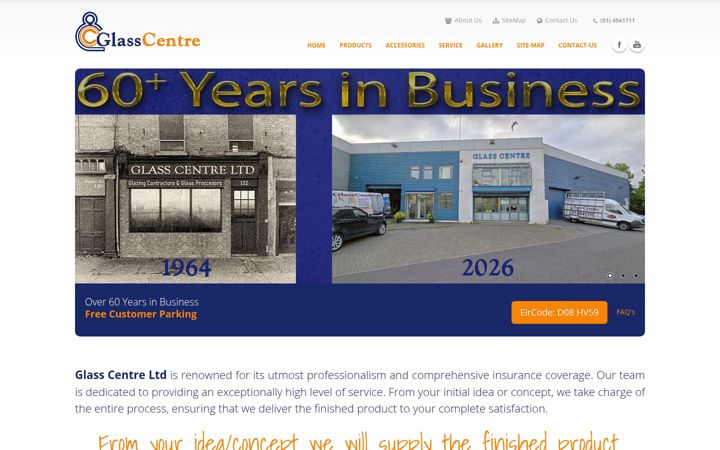 Screenshot of glasscentre.ie