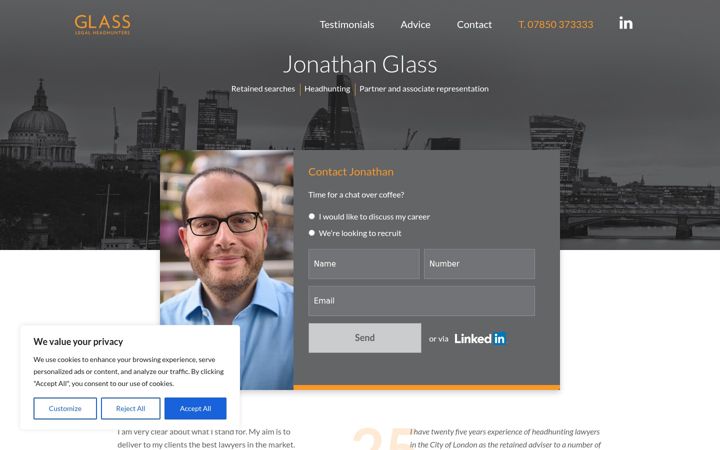 Screenshot of glassconsultancy.co.uk