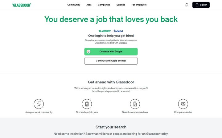 Screenshot of glassdoor.sg