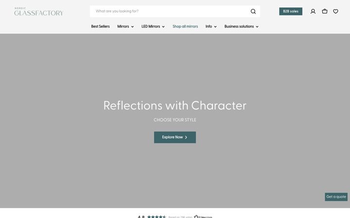 Screenshot of glassfactory.fi