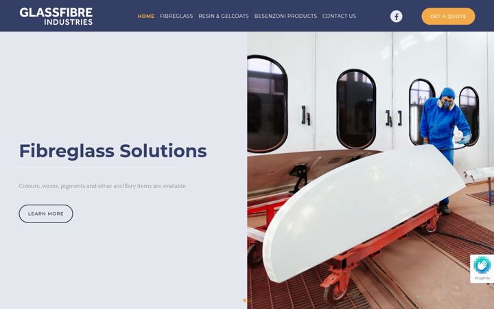 Screenshot of glassfibreindustries.net