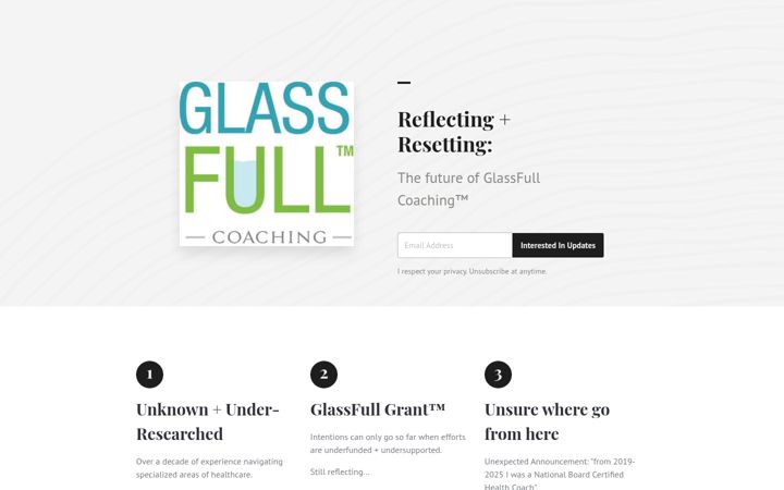 Screenshot of glassfullcoaching.com