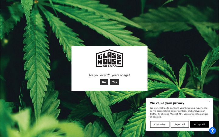 Screenshot of glasshousebrands.com