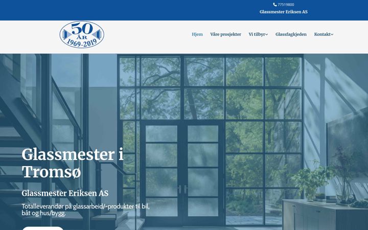 Екранна снимка на glassmestereriksen.no