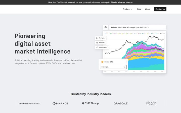 Screenshot of glassnode.com