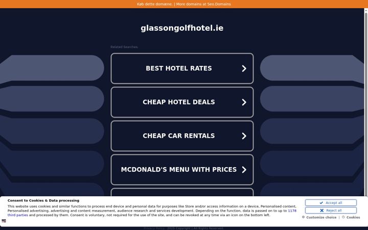 Screenshot of glassongolfhotel.ie