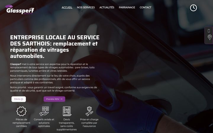 Screenshot of glassperf.fr