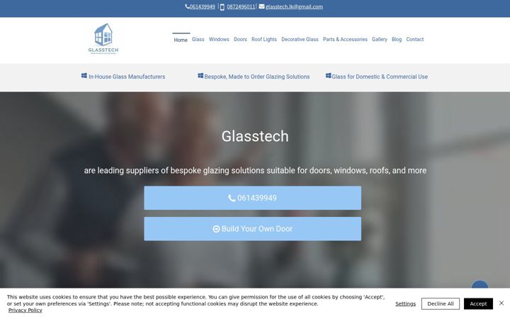 Screenshot of glasstech.ie