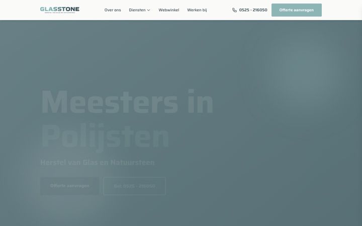 Screenshot of glasstone.nl