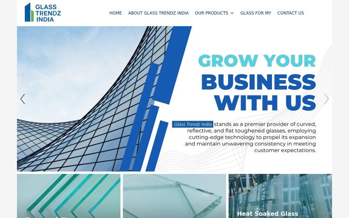 Screenshot of glasstrendzindia.com