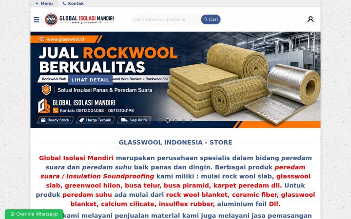 Screenshot of glasswool.id