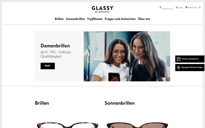 Screenshot of glassy.ch