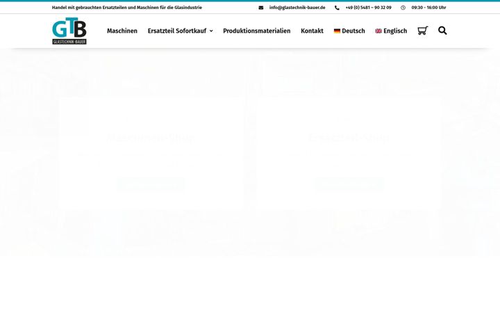 Screenshot of glastechnik-bauer.de