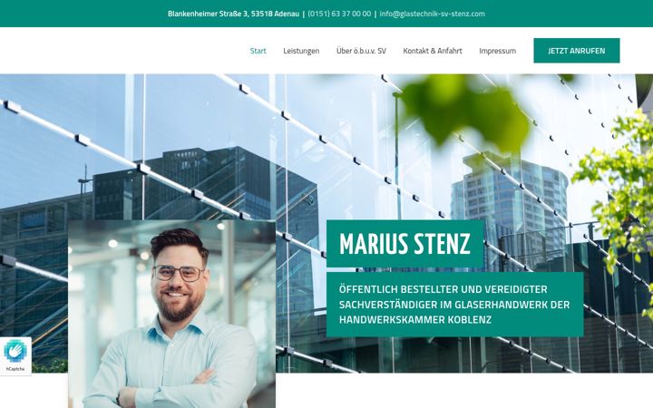 Screenshot of glastechnik-sv-stenz.com