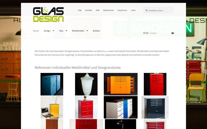 Screenshot of glasunddesign.de