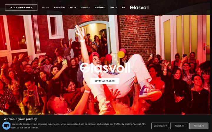 Screenshot of glasvoll.com