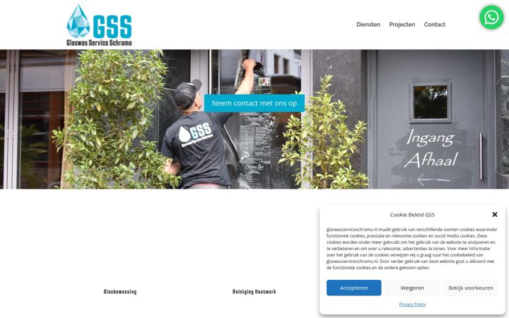 Screenshot of glaswasserviceschrama.nl