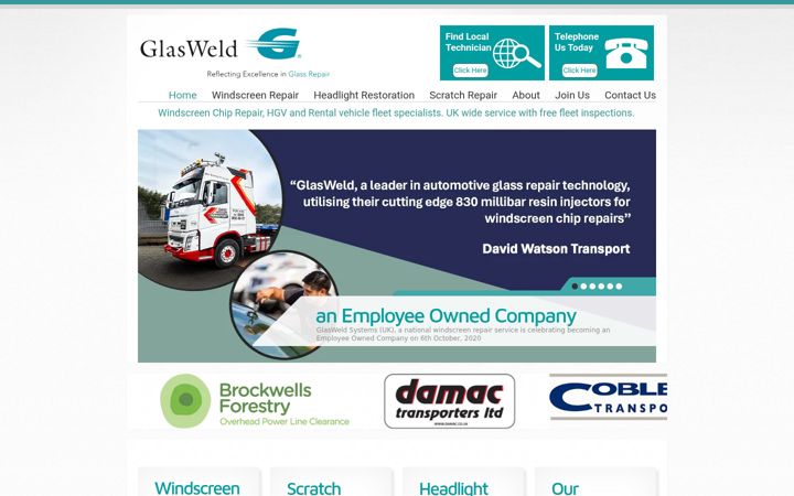 Screenshot of glaswelduk.com