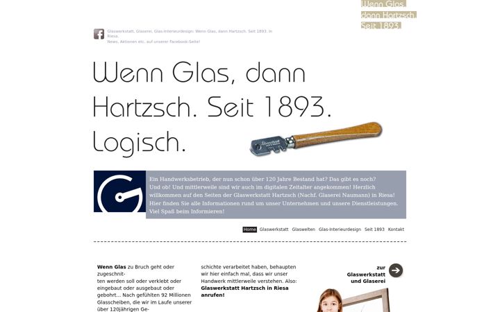 Screenshot of glaswerkstatt-hartzsch.de