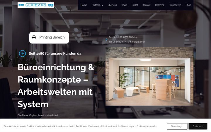 Screenshot of glatex.ch