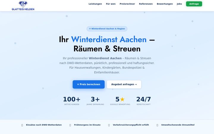 Screenshot of glatteishelden.de