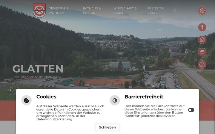 Screenshot of glatten.de
