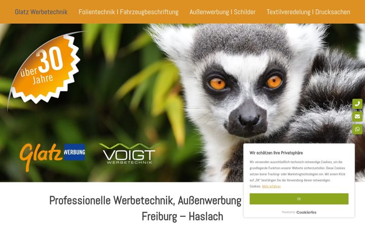 Screenshot of glatzwerbung.com