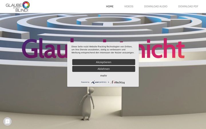 Screenshot of glaubeistnichtblind.org