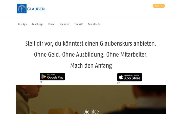 Screenshot of glaubensapp.de