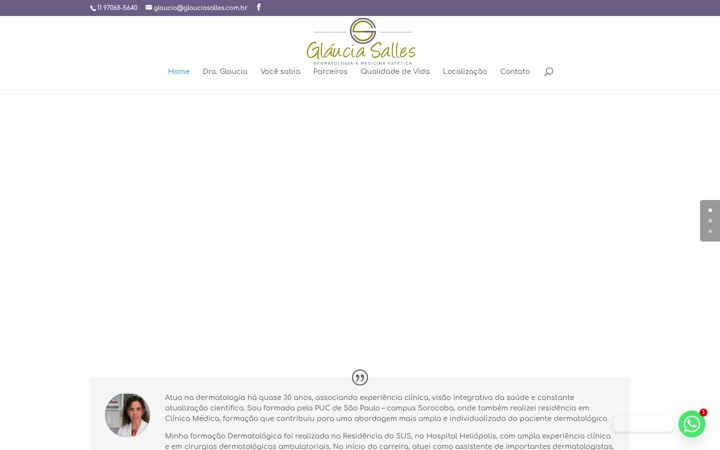 Screenshot of glauciasalles.com.br