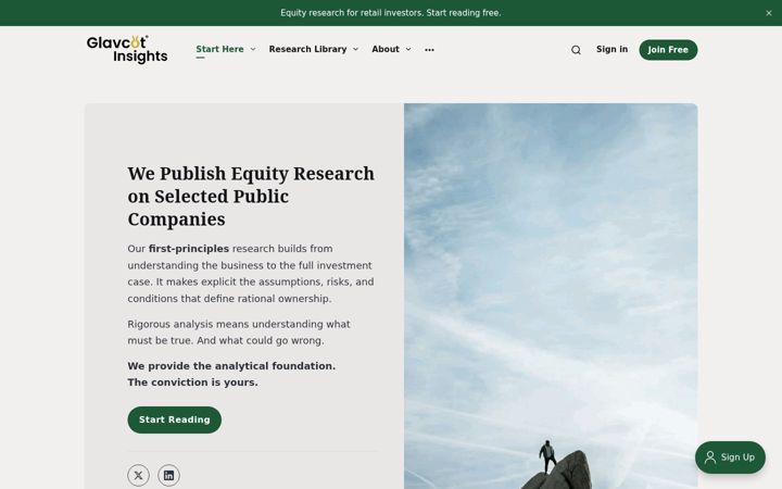 Screenshot of glavcotinsights.com