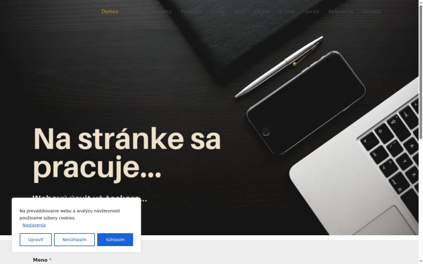 Ekrānuzņēmums ar piekrišanas baneri, kas tika rādīts pirms jebkādas mijiedarbības