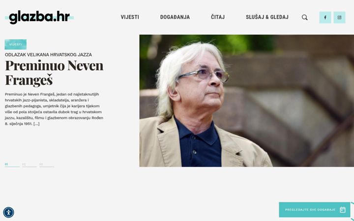 Screenshot of glazba.hr