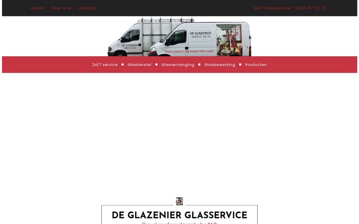 Screenshot of glazenierglasservice.nl