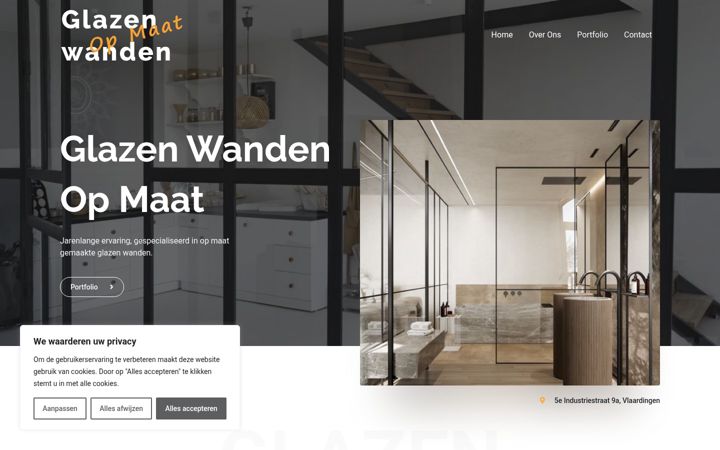 Screenshot of glazenwandenopmaat.nl
