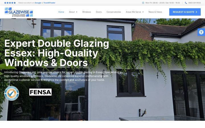 Screenshot of glazewise.co.uk