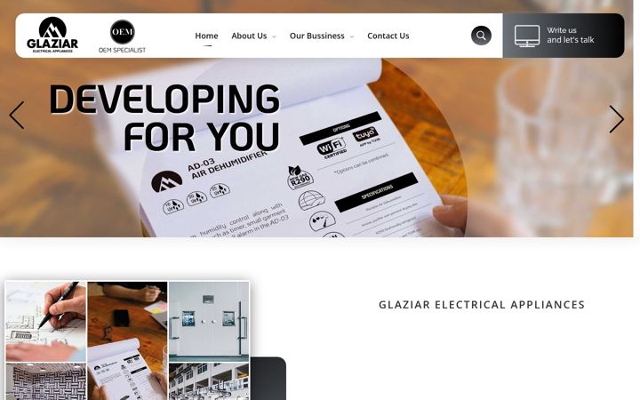 Screenshot of glaziar.com