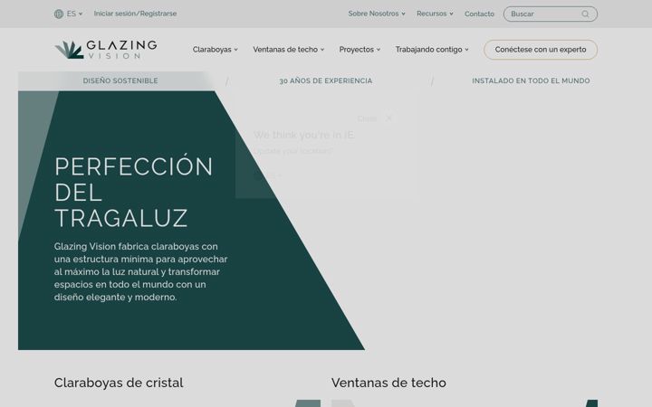 Screenshot of glazingvision.es