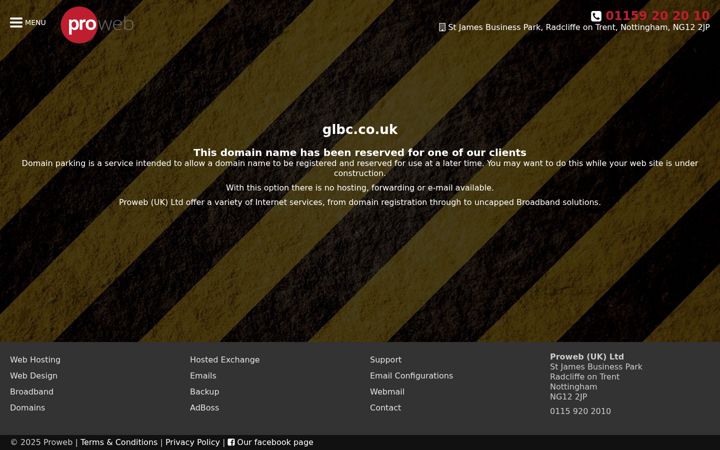 Screenshot of glbc.co.uk