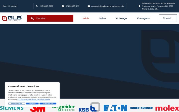 Screenshot of glbsuprimentos.com.br