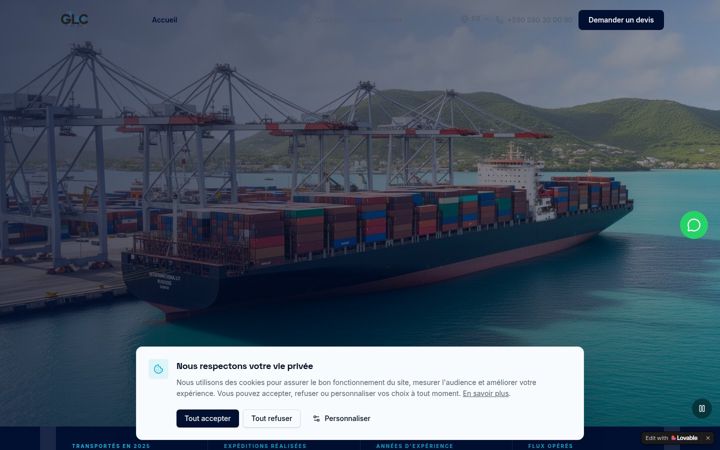 Screenshot of glc-international.fr