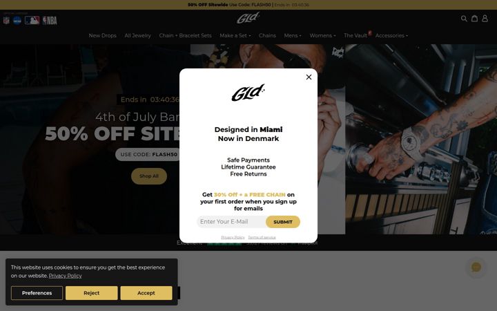 Screenshot of gld.com