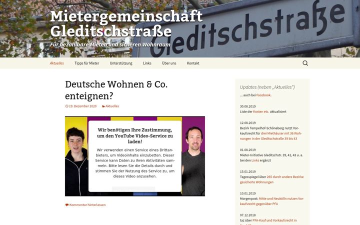 Screenshot of gleditschstrasse.de