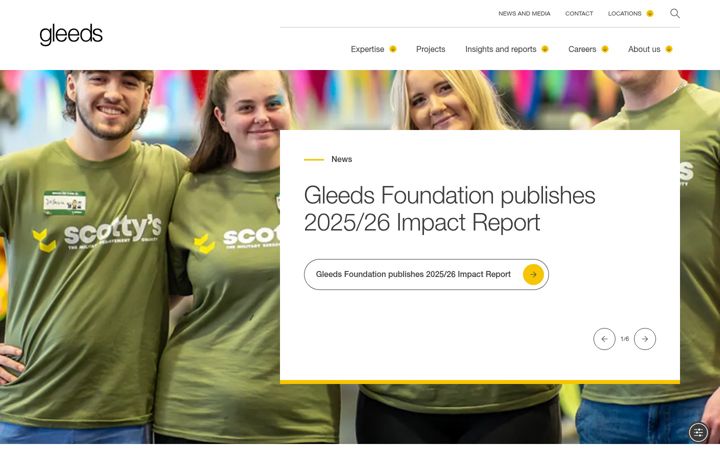 Screenshot of gleeds.com