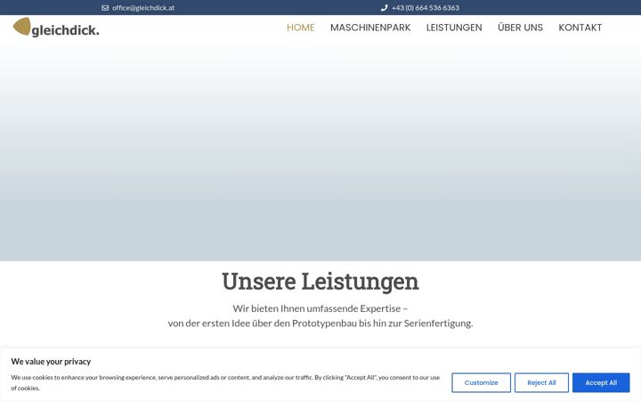 Screenshot of gleichdick-cnc.at