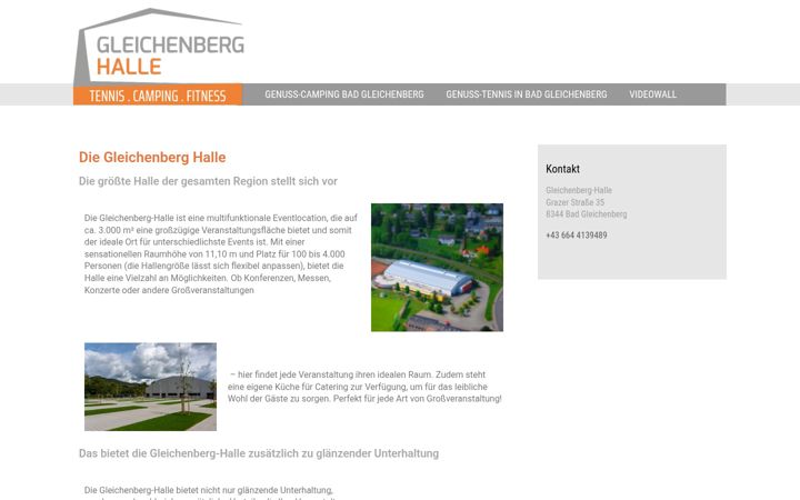 Screenshot of gleichenberg-halle.at