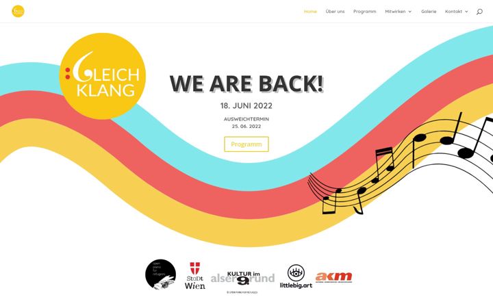 Screenshot of gleichklangfest.at