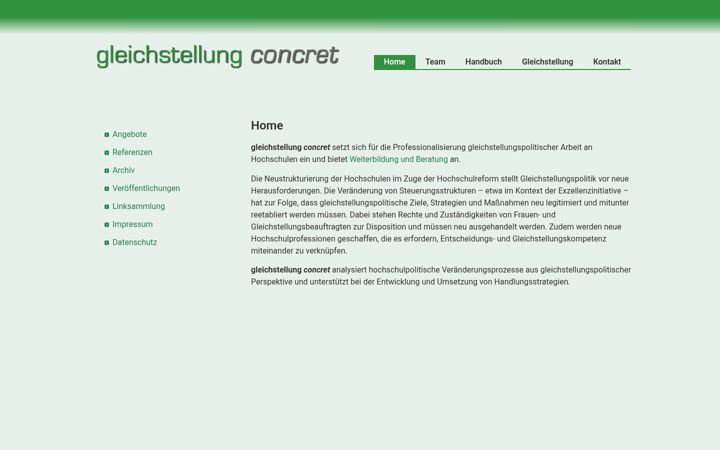 Screenshot of gleichstellung-concret.de